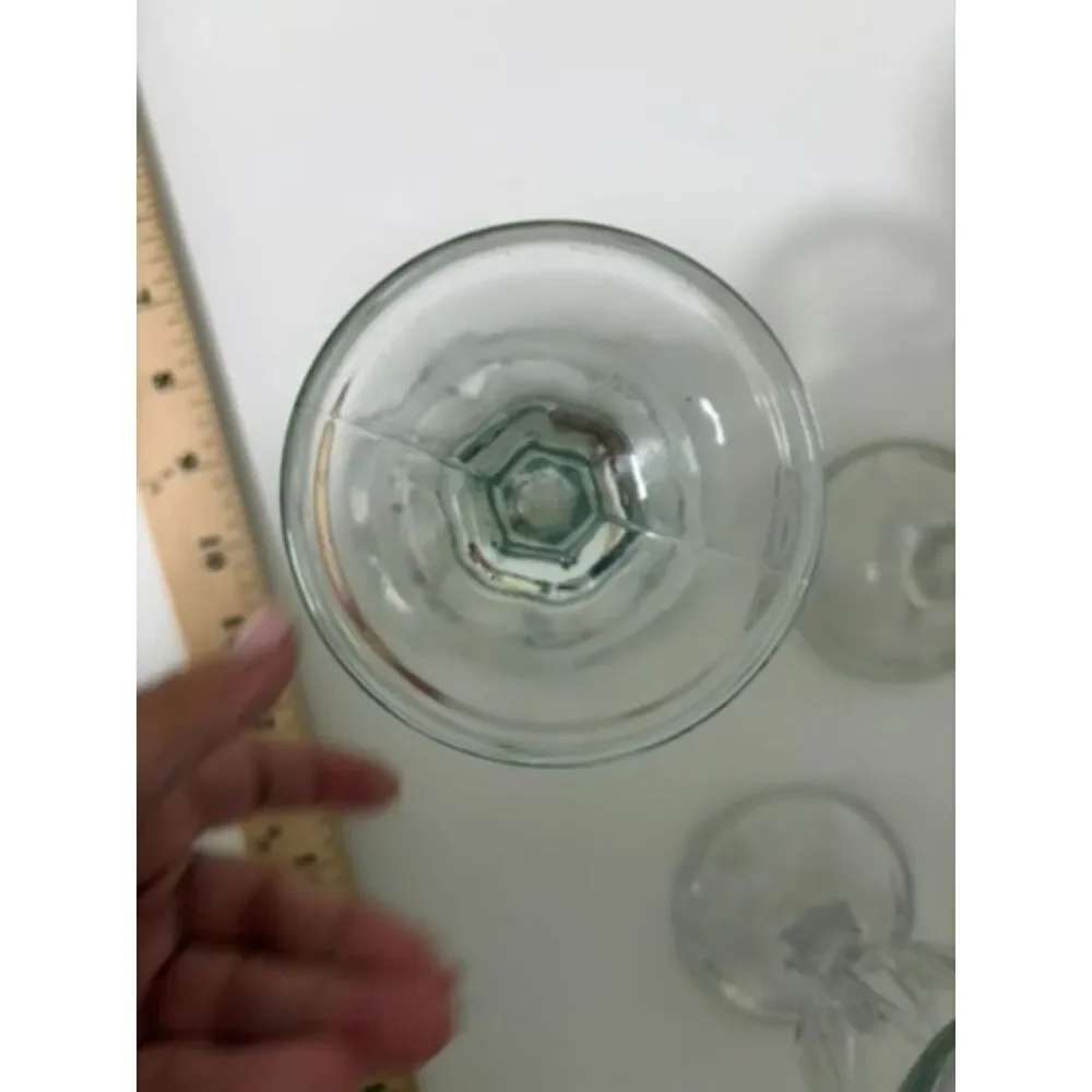 vtg clear paneled footed glass sundae or parfait dish - 3